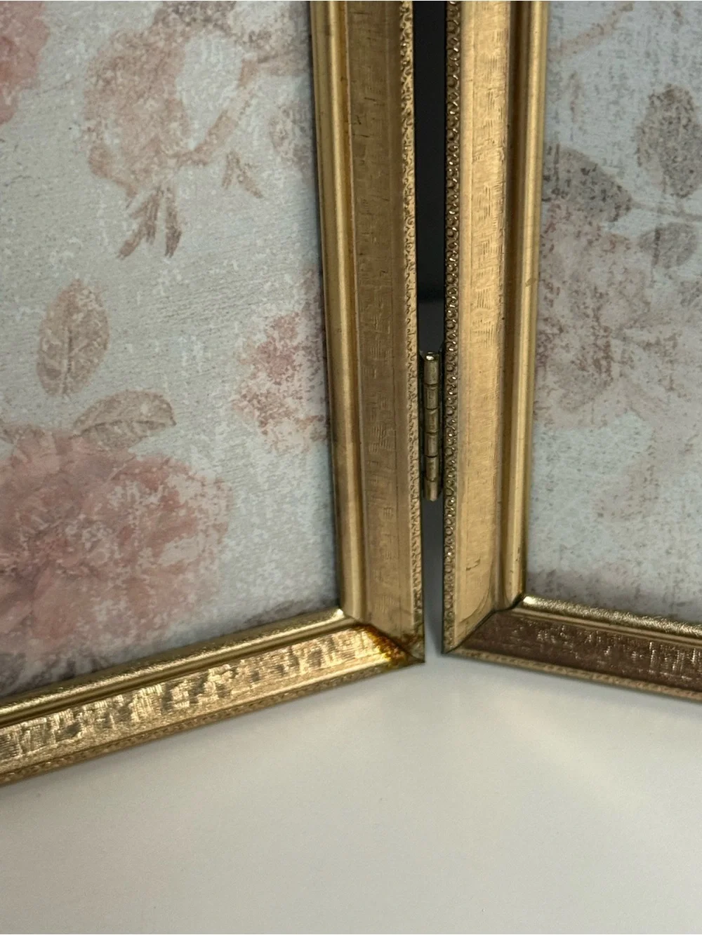 Vintage Goldtone Hinged Double 8x10 Picture Frame | Tabletop Display